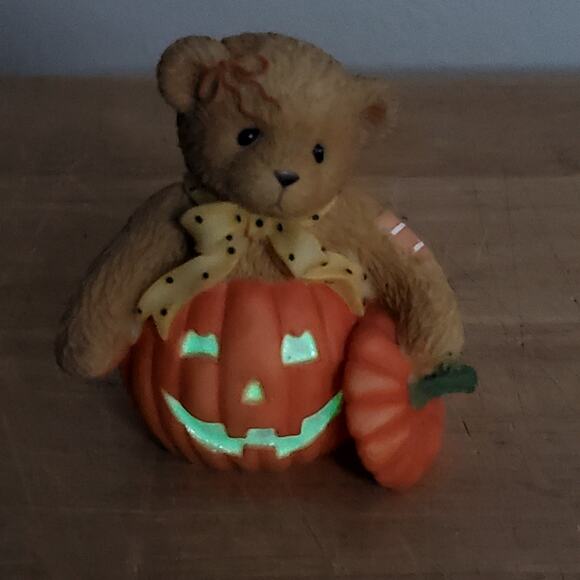 Cherished Teddies Leslie Friendship Is Pumpkin Up Everywhere Fall Figurine 2.5" - Picture 10 of 10